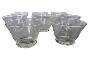 Etched Polka Dot Clear Bar Glasses - Set of 8