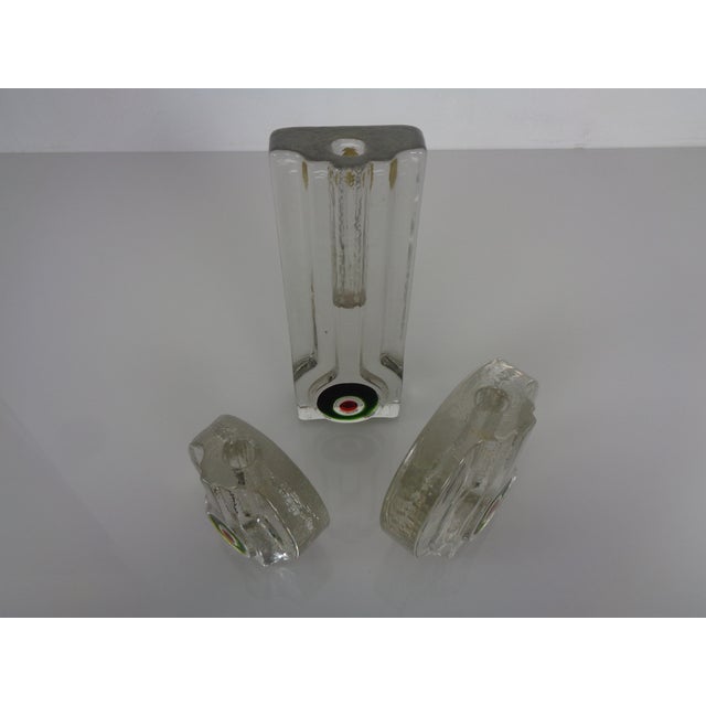 Glass Pop Art Glass Vases by H. Düsterhaus for Walther-Glas, Germany, 1960s, Set of 3 For Sale - Image 7 of 11