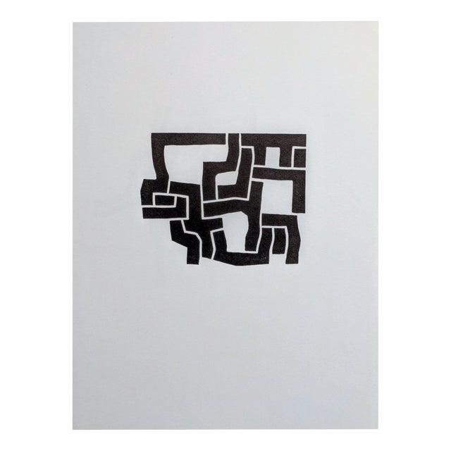Eduardo Chillida, Abstraction in Black, 1974, Original Lithograph For Sale
