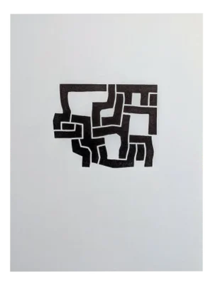 Eduardo Chillida, Abstraction in Black, 1974, Original Lithograph