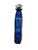 Vintage Cobalt Blue Spanish Art Glass Flask With Ornate Embossed Scrollwork Medallion For Sale In Birmingham - Image 6 of 12
