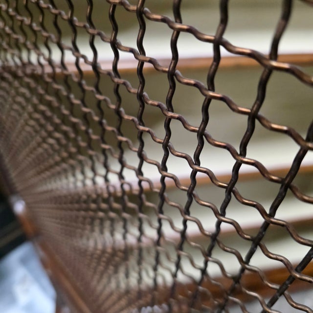 Traditional 20th-Century Georgian Revival Bibliotheque With Copper Wire Mesh Panels For Sale - Image 3 of 15