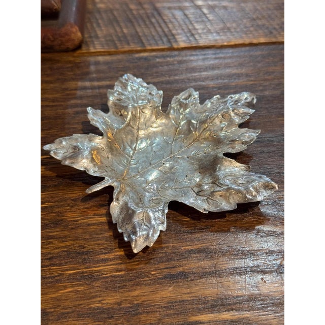 Vintage Sterling Silver Maple Leaf Dish- R. Blackinton & Co. For Sale - Image 4 of 7