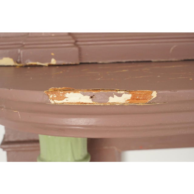 Colonial Revival Painted Wood Pilaster Mantel For Sale - Image 9 of 11