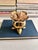 Vintage Solid Brass Flower Match Holder and Toothpick Cup For Sale - Image 4 of 12