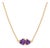 Natural Amethyst Heart Necklace | Purple February Birthstone Necklace | Dainty Chain Link Minimalist Necklace For Sale