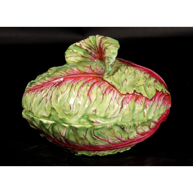 Ceramic Marcolini Meissen Porcelain Red Cabbage Trompe l'Oeil Tureen or Box and Cover For Sale - Image 7 of 15