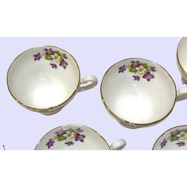 Royal Tuscan English Tea Cups & Saucers - Set of 5 For Sale - Image 12 of 15