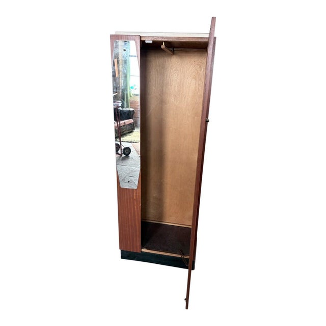 Mid-Century Modern Atomic Teak Single Wardrobe, 1960s For Sale - Image 11 of 12