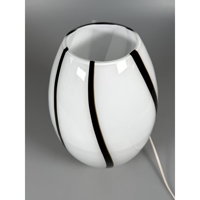 Vintage Glass Table Lamp by Volux, Italy, 1980s For Sale - Image 10 of 16