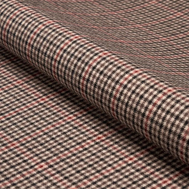 Schumacher Sample - Schumacher Aldridge Wool Houndstooth in Brown For Sale - Image 4 of 4
