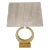 Visual Comfort Gold Circle Table Lamp With Natural Paper Shade For Sale