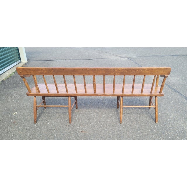 Wood Antique 19th Century Deacons Bench For Sale - Image 7 of 9