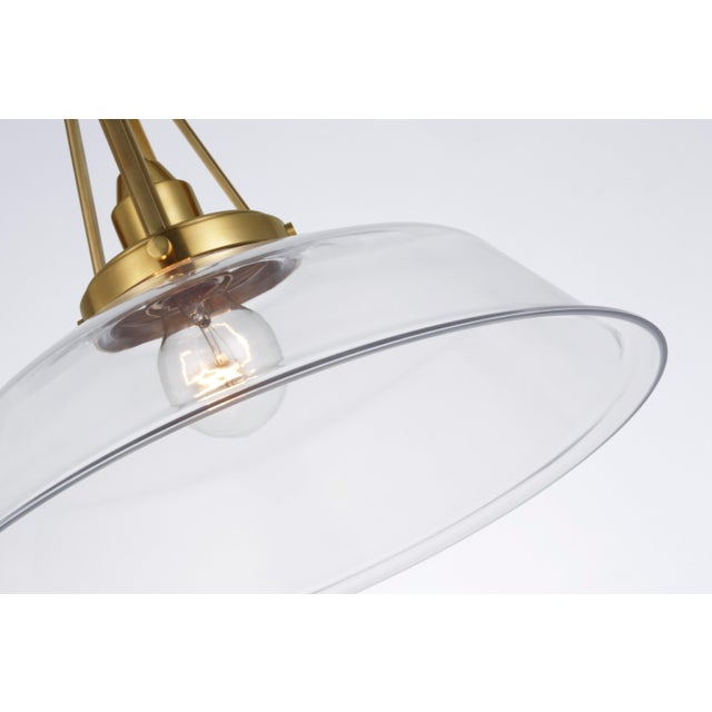 Layton 14" Pendant in Antique-Burnished Brass with Clear Glass Designer: Chapman & Myers Canopy: 5.25" Round Mounting:...