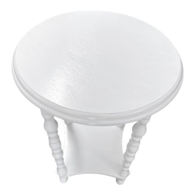 White Turned Spindle Leg Side Table For Sale In West Palm - Image 6 of 6