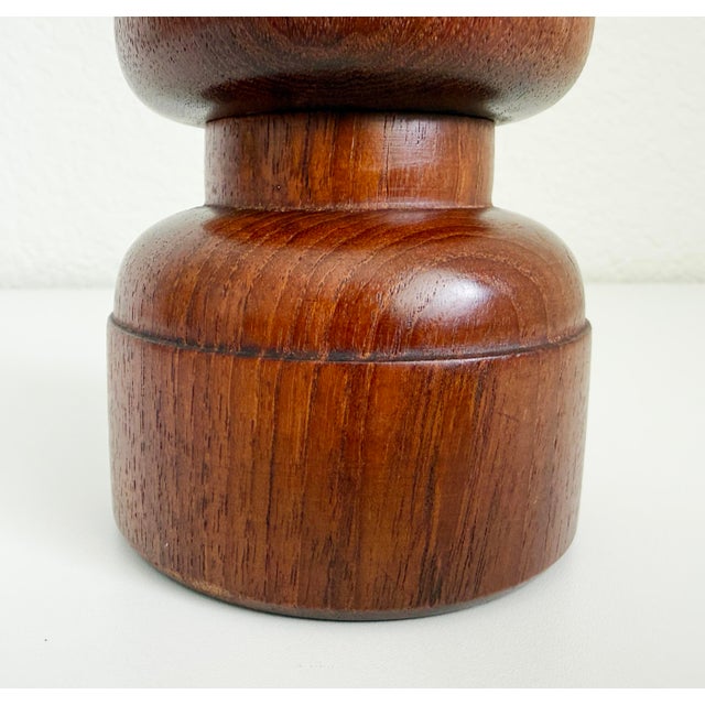 Vintage Dansk Denmark Teak Wood Salt Shaker & Pepper Mill For Sale In Sacramento - Image 6 of 10