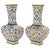 Antique Pair Monumental Chinese Qing Qianlong Period Cloissoné Enamel Vases 1795 For Sale - Image 15 of 16