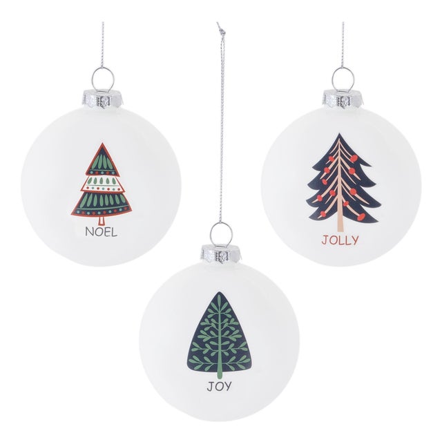 Tree Sentiment Ball Ornament (Set of 6) For Sale