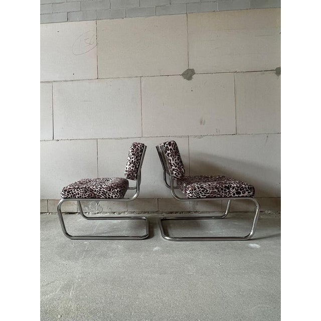 Chrome Cantilever Lounge Chairs, 1970s, Set of 2 For Sale - Image 12 of 13
