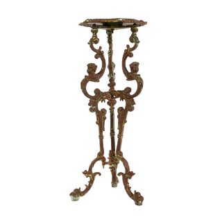 Patinated Cast Iron Bolster For Sale