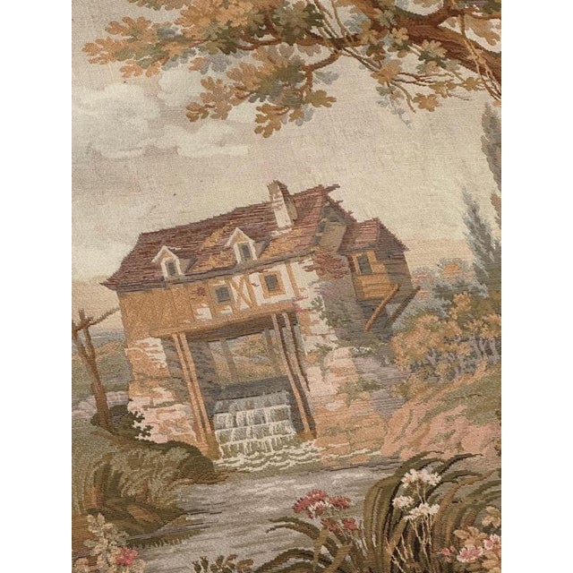 Vintage Aubusson Style Jacquard Tapestry, 1980s For Sale - Image 9 of 18