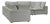 Wood Cali Slate Performance Fabric Modular L-Sectional For Sale - Image 7 of 7