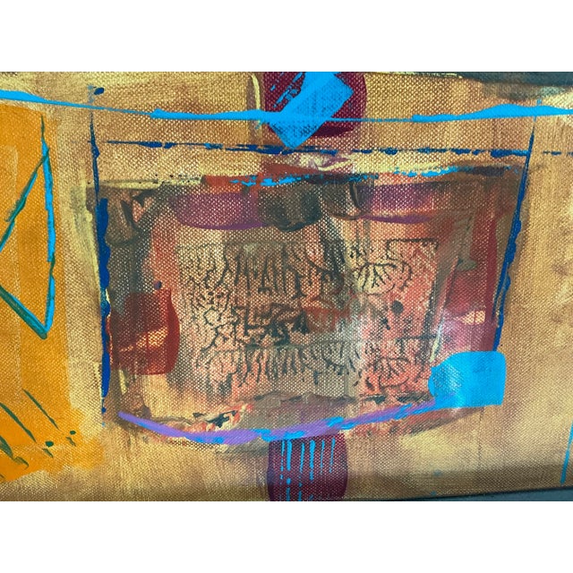 Textile “Blackless II”Large Abstract Acrylic on Canvas For Sale - Image 7 of 11