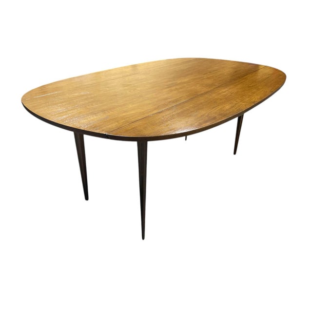 Wood Broyhill Brasilia Harvest Drop Leaf Table Walnut, Circa 1960s Attributed For Sale - Image 7 of 18