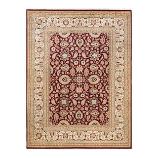 Mogul, One-of-a-Kind Hand-Knotted Area Rug in Re, 9' 1" x 12' 3" For Sale