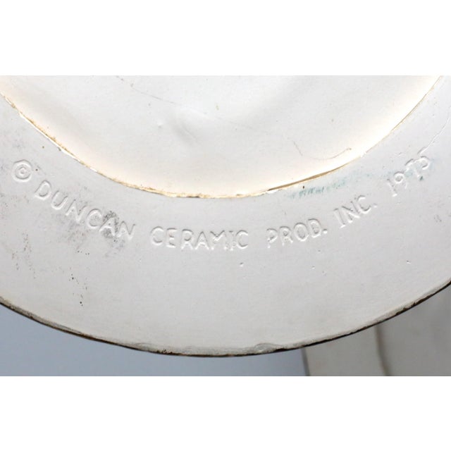 Beige Vintage Chalkware Gibson Girl Decorative Wall Plaques - Set of 2 For Sale - Image 8 of 13