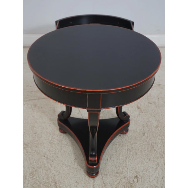 Theodore Alexander Theodore Alexander French Style Black Lamp Table For Sale - Image 4 of 12