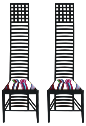 Set of Mid-Century Modern Italian Ashwood Chairs by Charles Rennie Mackintosh for Cassina, 1960s