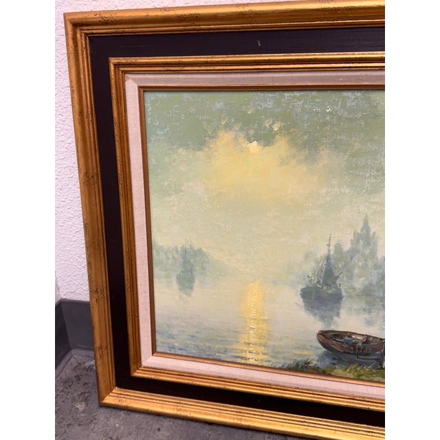 Textile Roelef Dozeman Oil on Canvas, Mid 20th Century For Sale - Image 7 of 12
