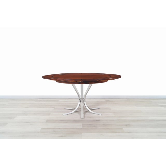 1960s Danish Modern Rosewood Expanding Dining Table by Dyrlund For Sale - Image 5 of 13