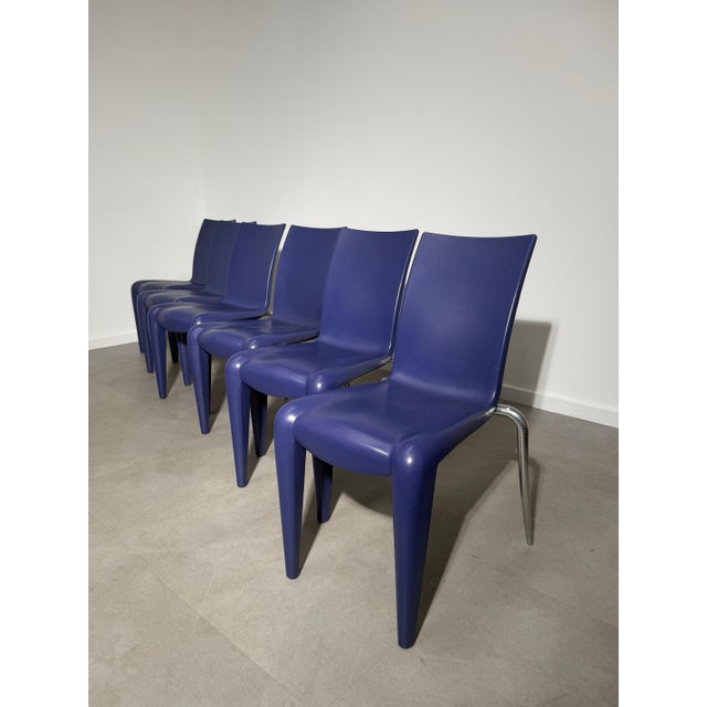 Blue Louis 20 Dining Chairs by Philippe Starck for Vitra, Set of 6 For Sale - Image 8 of 8