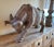 2000 - 2009 Vintage Carved Teak Bull Sculpture For Sale - Image 5 of 13