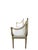 Wood Mid 20th Century Hollywood Regency Neoclassical Curved Back Upholstered Bench For Sale - Image 7 of 12