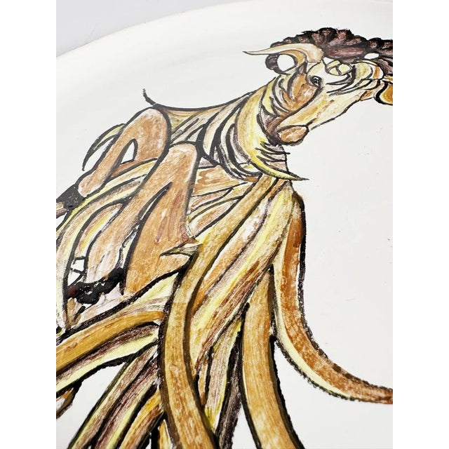 Ceramic Plate with Rams Head Decoration, France, 1990s For Sale - Image 10 of 11