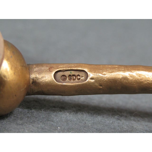 Gold Grant Dawson Mangrove Collection 24k Gold-Plated Salad Servers, Set of 2 For Sale - Image 8 of 15