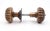 Mid 20th Century Vintage Bronze Fluted Passage Door Knob & Plate Set For Sale - Image 5 of 11