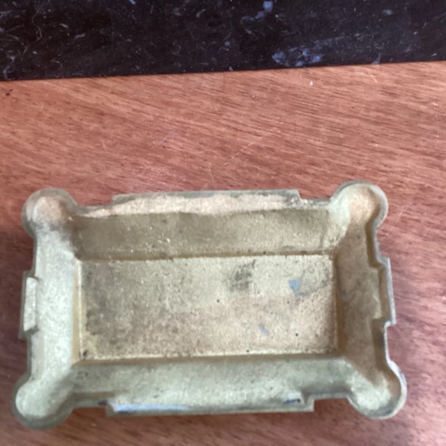 Early 20th Century Vintage Asian Style Chinese Cast Brass Stamp Box For Sale - Image 10 of 13