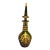19th Century Bohemian Emerald Green Enameled & Gilt Glass Decanter With Stopper For Sale