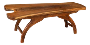 American Craft Live-Edge Walnut Coffee Table by Philip Andrews