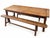 Rustic Large Antique Early 20th Century French Oak Farmhouse Table with Drawer and Two Benches For Sale - Image 3 of 10