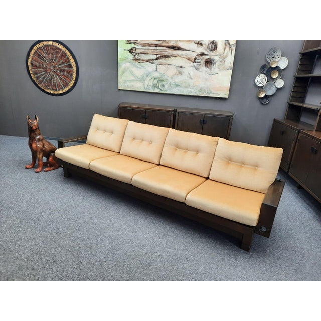 Mid-Century Modern Brutalist Four-Seater Sofa by Klaus Rausch, 1960s For Sale - Image 3 of 18