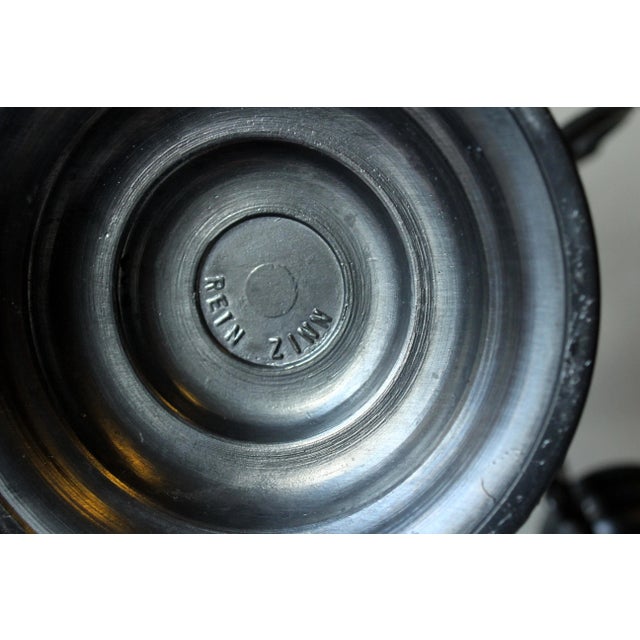 1950s Vintage - Heavy Pewter Candelabra With 5 Arms, Marked For Sale - Image 10 of 10