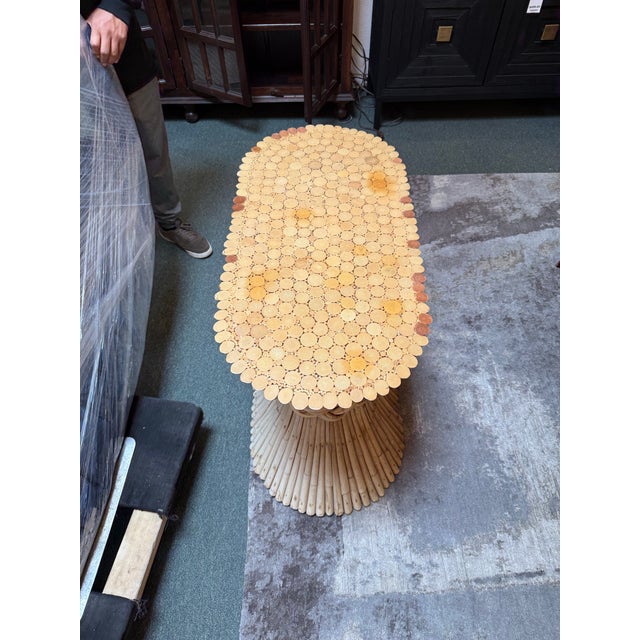 Circa 1960 McGuire Fine Furniture Sheaf of Wheat Dining Table For Sale - Image 10 of 12