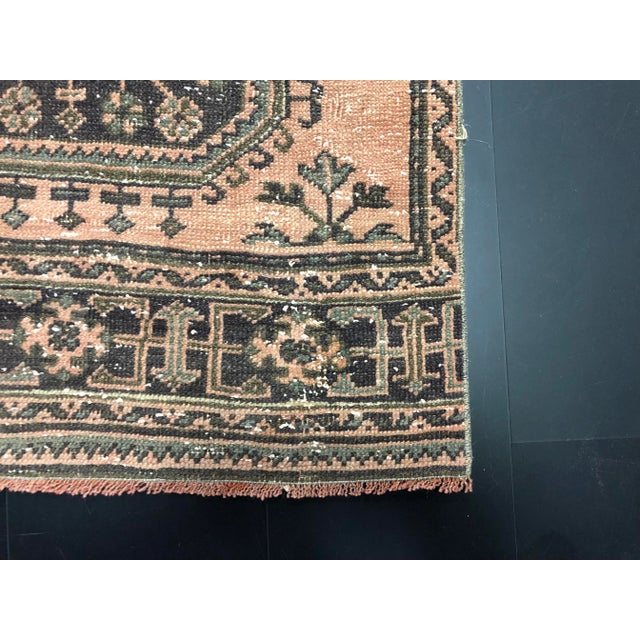 1970s Vintage Nomadic Turkish Faded Hand-Knotted Runner Rug - 3′1″ × 11′2″ For Sale - Image 10 of 11