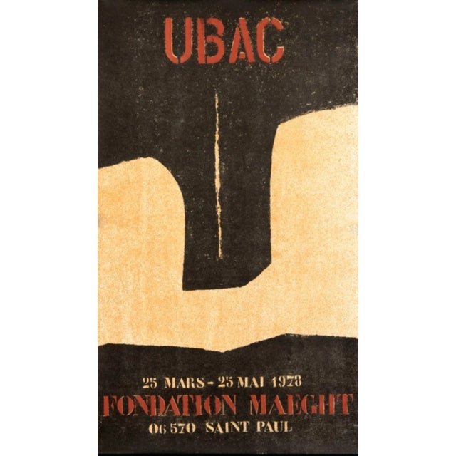 Raoul Ubac , Compoisition Lithographic poster, 1978 Arte, Paris for Maeght Gallery In excellent condition. Size: 69 x 40...