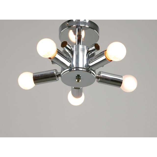 Vintage Italian Ceiling Lamp in Chrome and Opaline, 1980s For Sale - Image 13 of 13